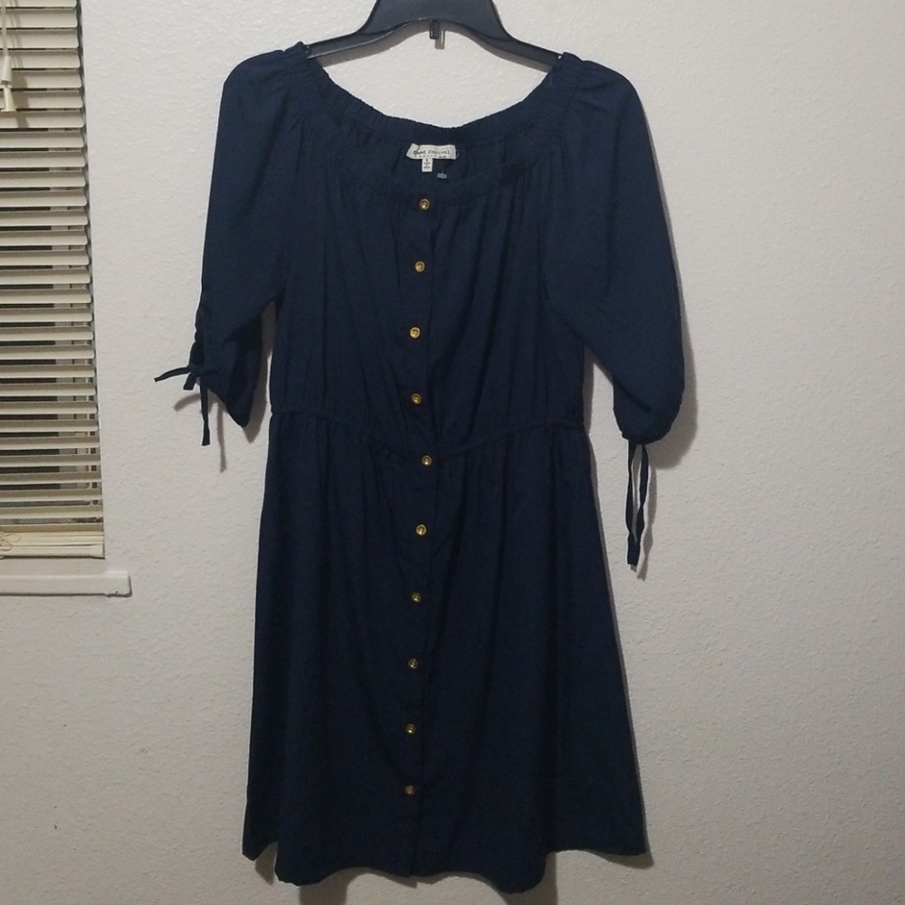 Blue Navy Midi Dress